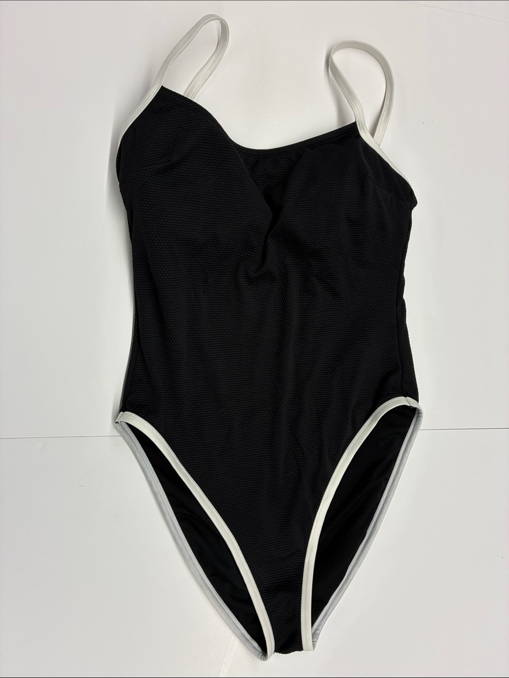 NEW Shade & Shore One-Piece Swimsuit with White Straps Size Large
